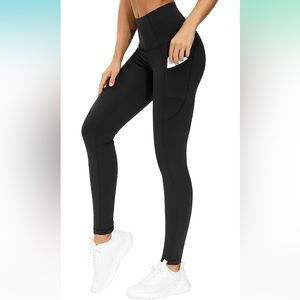 NWT. THE GYM PEOPLE High Waist Yoga Pants with Pockets, Tummy Control Leggings